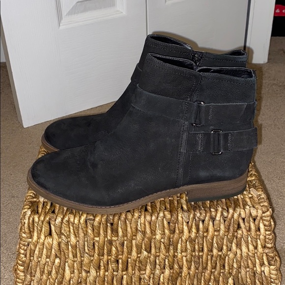 Franco Sarto black suede ankle boots. - Picture 1 of 10